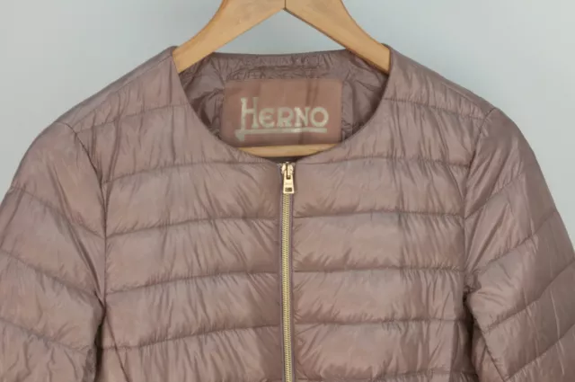 Herno Ultralight Lightweight Belted Down Puffer Jacket Size 40 3