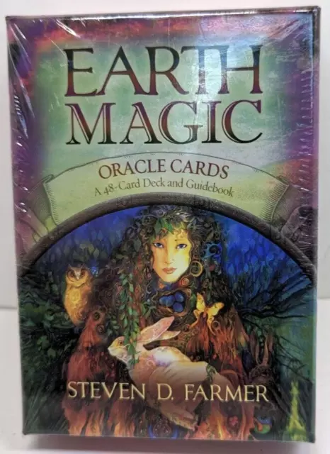 Earth Magic Oracle Cards Steven D Farmer (New) 48 Card Deck & Guidebook