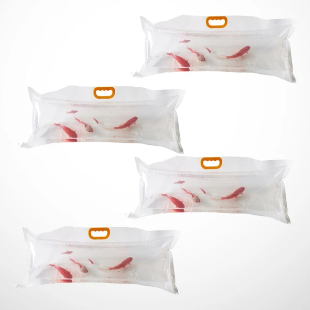 4 piezas bolsa de plástico para transporte de pescado bolsa de transporte bolsas de mariscos supermercado