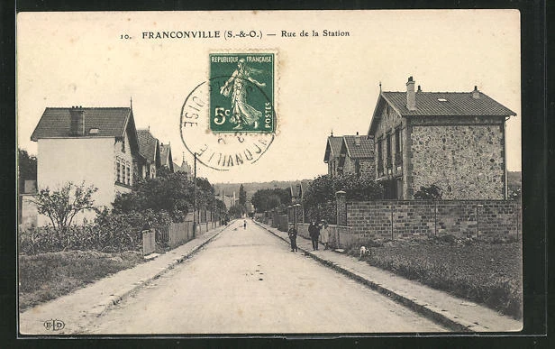 CPA Franconville, Rue de la Station, Rue de la Gare