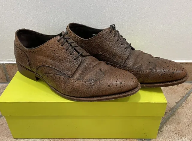 braune Businessschuhe Schuhe Budapester Herrenschuhe Gr. 9,5 von Prime Shoes