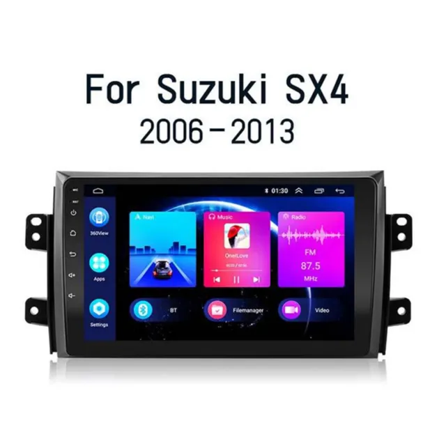 9inCar Navigation GPS Android Radio Multimedia Video Player For Suzuki SX4 06-13