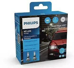 2 x Philips Ultinon Pro6000 HL Standard H7 LED Straßenzulassung 12V +220% 5.800K