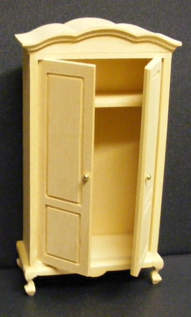 Porte De Fée En Bois Peint Rouge - Décoration Dentelle Pour Maison De Poupée échelle 1:12
