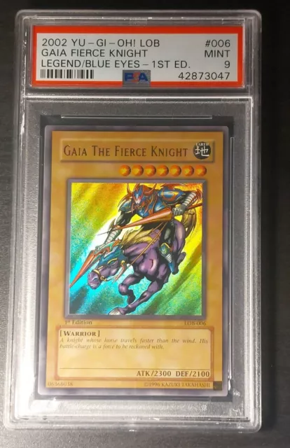 Yu-Gi-Oh! Gaia The Fierce Knight LOB-006 PSA 9 Ultra Rare 1st Edition NA Print