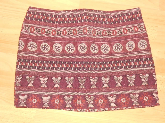 Jupe Courte Atmosphere - Motif Aztèque Noir Et Blanc - Taille 14 - Neuf Avec étiquettes - 42 Euros