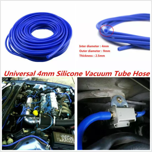 Universal Blue 4mm Silicone Vacuum Tube Hose Silicon Tubing 16.4ft 5M 5 Meters