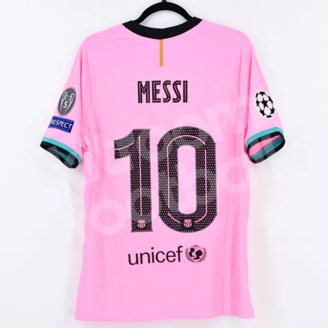 2020-21 Barcelona Third Shirt #10 MESSI UCL Player Issue NO Match Un Worn Iss...