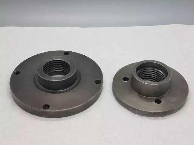 Machined Back Plate Adapters  3.75" and 4.75" Set , 1-1/2"- 8 for Lathe Chucks