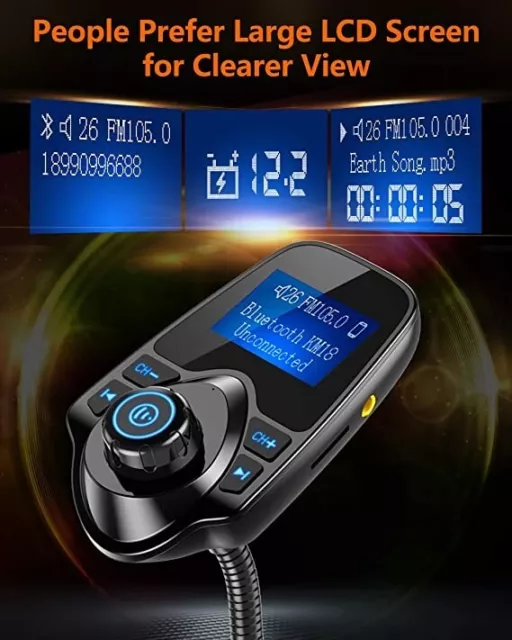 FM Transmitter Bluetooth 5.0 Auto Radio Adapter Freisprecheinrichtung KFZ Kit 2