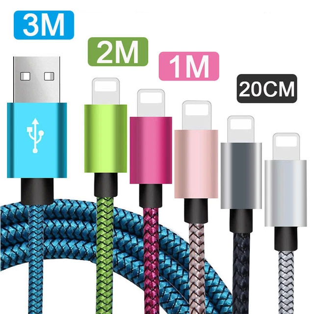 Heavy Duty USB Charger Cable Fast Charing for iPhone 6 7 8 XR 11 12 13 14 Cord