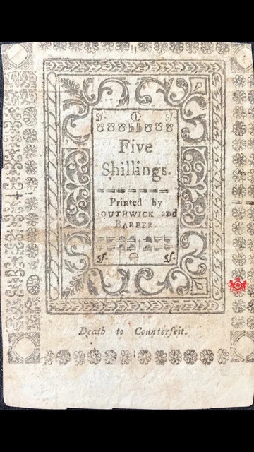 1786 Rhode Island 5 Shillings - EF - RI-295