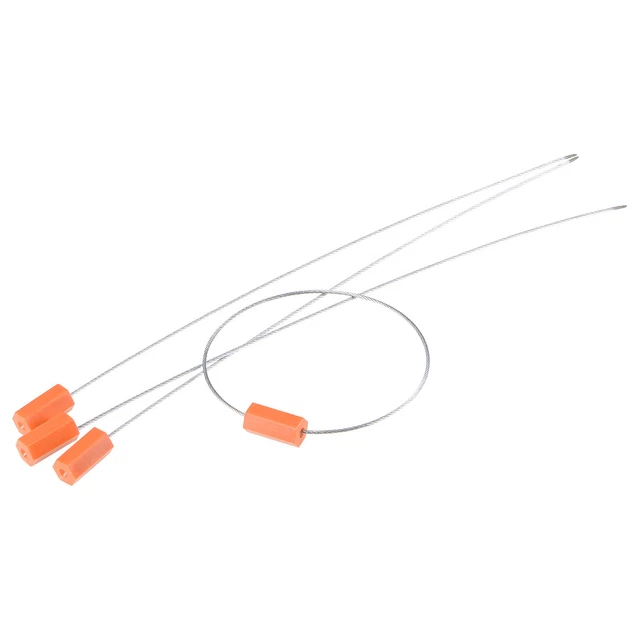 Acier Câble Scellés Anti-sabotage 12.01" pour Conteneur Porte Orange Paquet 50