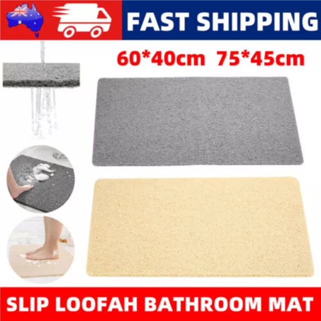 Shower Rug Anti Slip Loofah Bathroom Bath Mat Carpet Water Drains Non Slip NEW