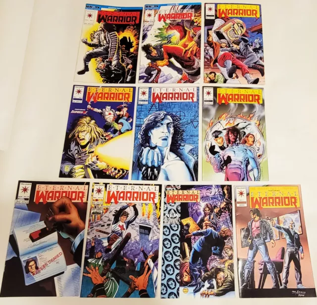 Lot Of 10 Eternal Warrior  #1 2 3 5 7 19 20 25 27 + #1 Valiant 1992 Comic Book