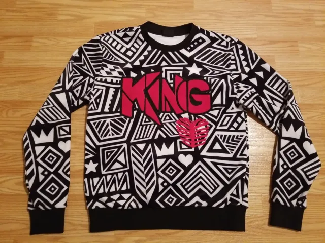 Create 2MRW King Sweatshirt Sz S Black/White Sweater