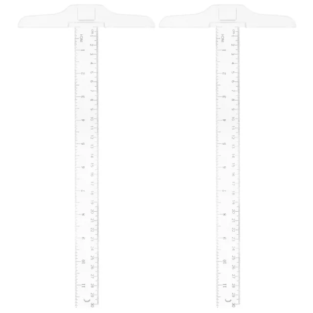 2pcs T Shape Ruler Tshirt Ruler Double Scale Ruler Small Ruler