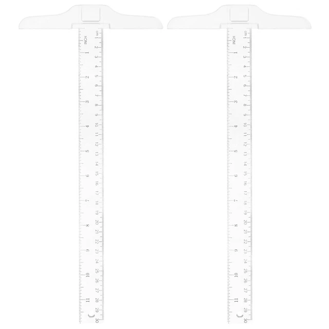 2pcs T Shape Ruler Tshirt Ruler Double Scale Ruler Small Ruler