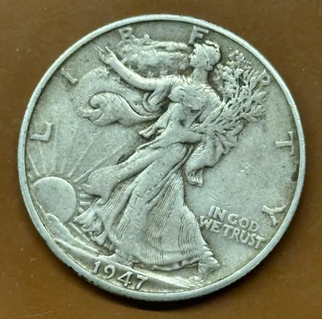 1947-D Walking Liberty Silver Half Dollar Coin - TCCCX