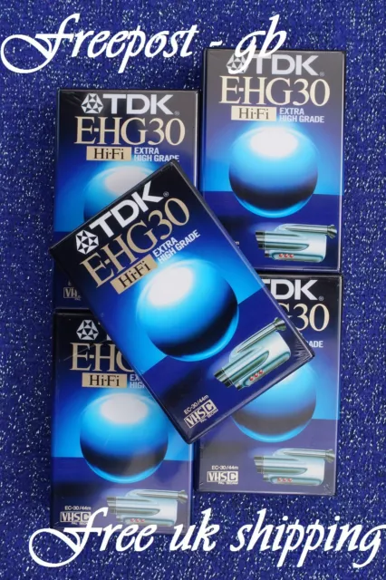 5 X Haut Qualité TDK EC-30 Vhs-C Caméscope Vidéo Cassettes / Cassettes Ehg Gamme
