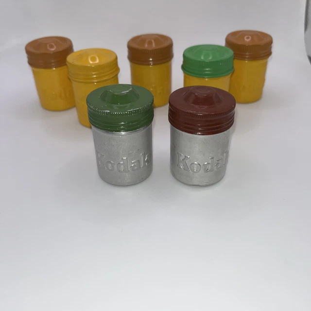 Vintage Kodak Film Canister Lot Of 7
