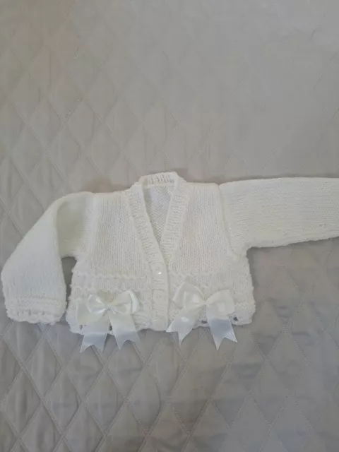 hand knitted spanish style baby girl cardigan 6-9  months