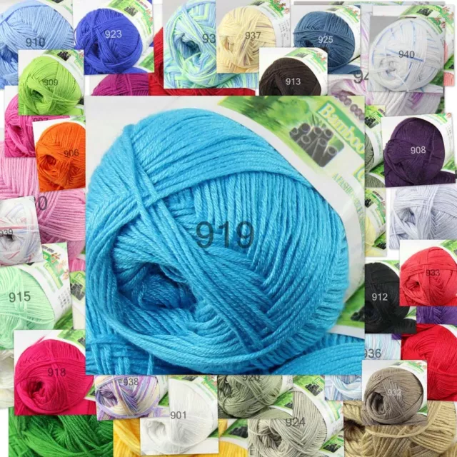 Sale 1 Skein x50gr Soft Bamboo Cotton Baby Wrap DIY Hand Knitting Crochet Yarn