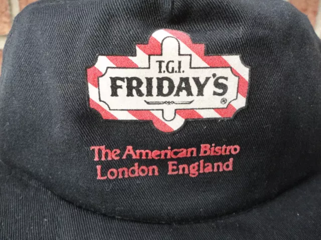 Vintage TGI Friday's American Bistro London Baseball Cap Hat Adjustable Strap