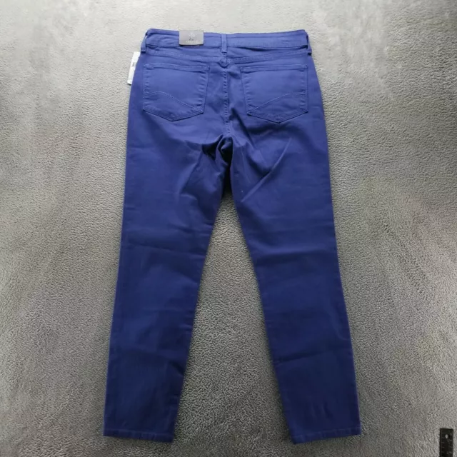 NYDJ Jeans Womens 8 Blue Clarissa Ankle Lift Tuck Stretch Denim 2