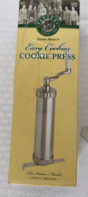 Fante's Nana Anna's Easy Cookie Press Italian Market Original Stainless Steel