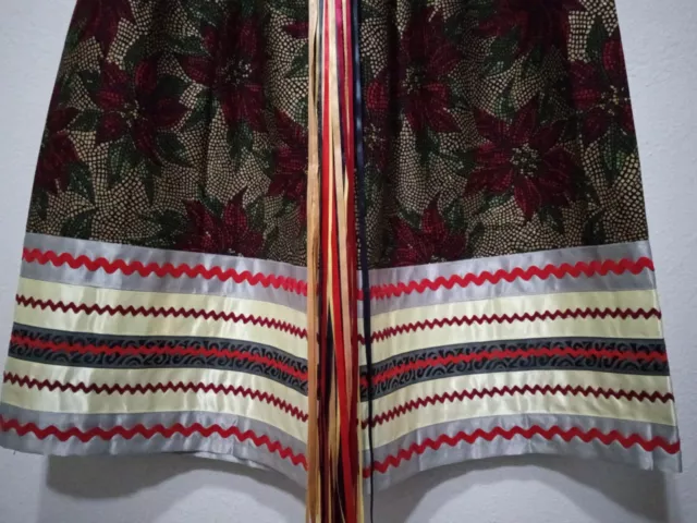Native American Ribbon Skirt  & Hair Tie, Powwow Regalia