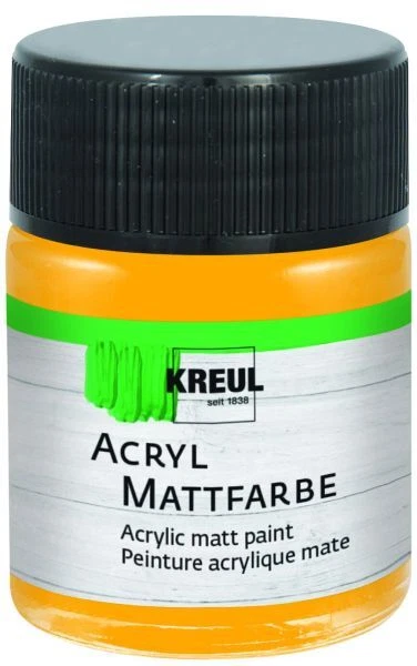 Kreul Acryl Mattfarbe goldgelb 50 ml  Künstlerfarben