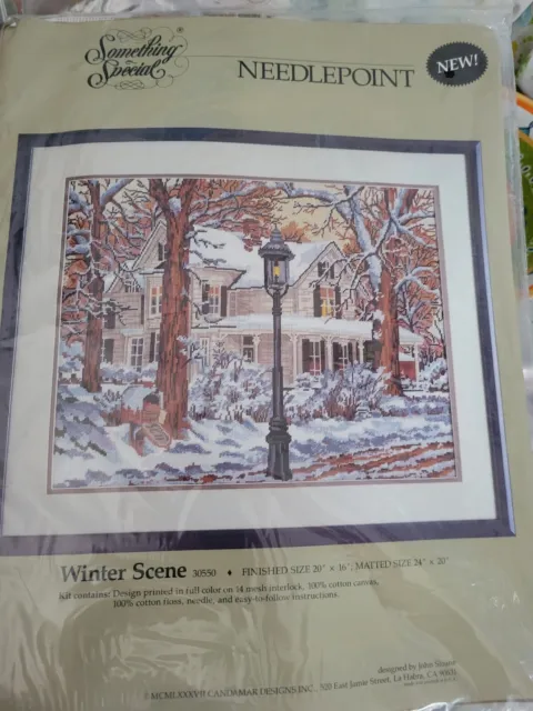 NEW Something Special 'Winter Scene' 30550 by John Sloane Needlepoint Kit 20x16