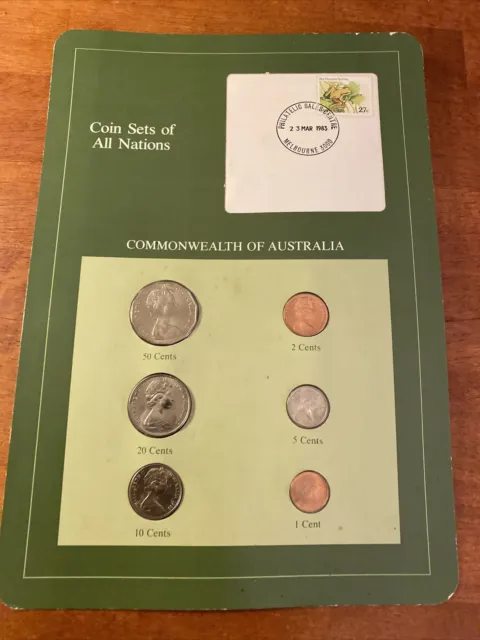 Coin Sets Of All Nations  Common Wealth Of Australia  1982 & 1983  W/Card