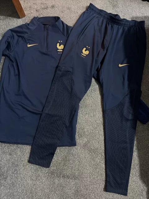 Nike France Football Training Tracksuit Small Blue New Without Tags