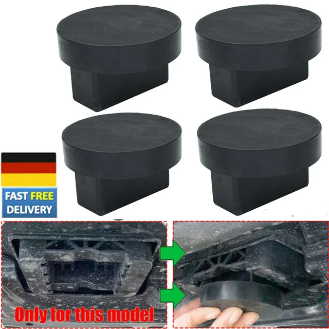 EXLECO 4 Stücke Wagenheber Gummiauflage 60×50×44mm für Untrestellbock Stand-wagenheber Universal Gummiauflage Jack Pad für Schützt Ihren PKW und SUV | Stehen Gummiauflage