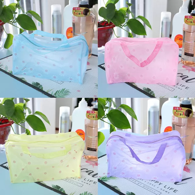 PVC Transparent Cosmetic Bag Clear Makeup Bag for Women Girl Waterproof Zip-tz