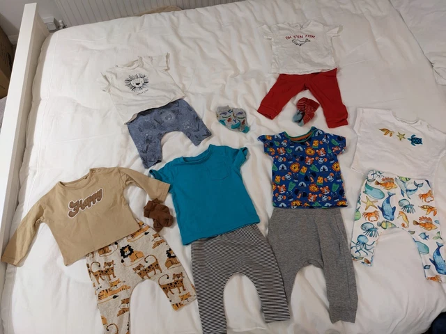 14 pezzi 3-6 mesi vestiti bambino pacchetto grande Tu Next F&F mini club abiti H&M