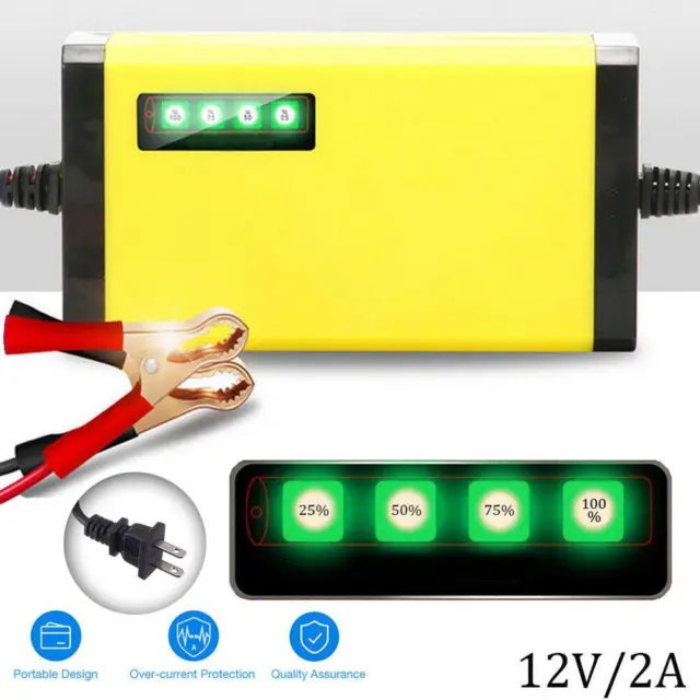 Portable 12V Battery Charger for Cars Trucks Boats and Motorcycles Trickle I4