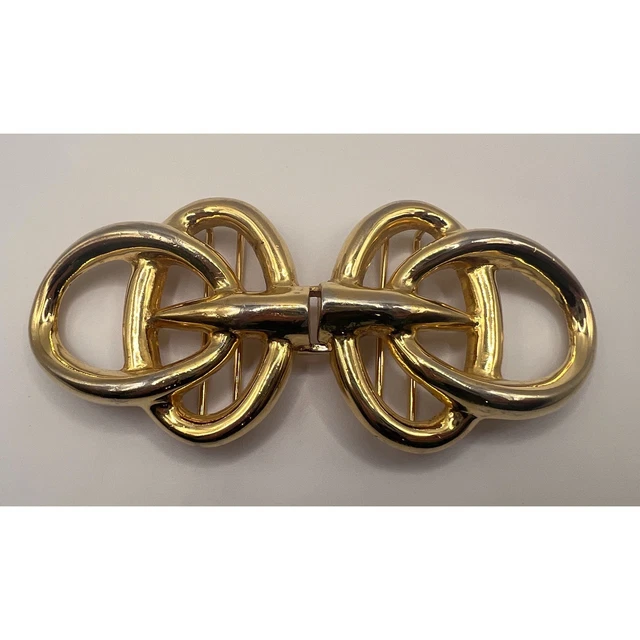 Dotty Smith interlocking belt buckle gold tone Regal Designer rare Chunky Dottie Smith FOR SALE! - PicClick main image 4