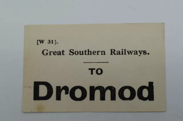 Great Southern Railway Luggage Label Dromod (RefY61)