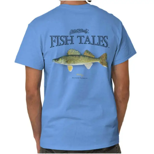 Gill McFinns Walleye Fish Fishing Outdoor Womens or Mens Crewneck T Shirt Tee