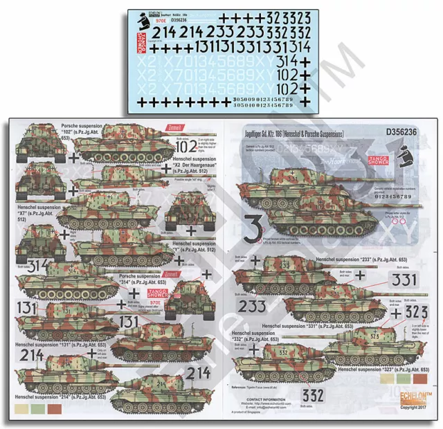 Echelon Fine Details 1/35 Jagdtiger SdKfz.186 Decals