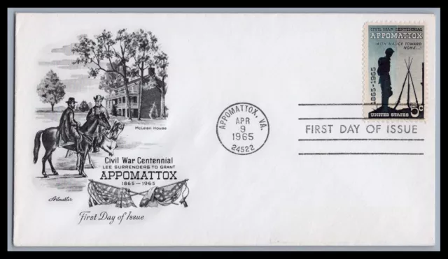 US FDC  # 1182 5c Appomattox  Artmaster  1965, 9e304