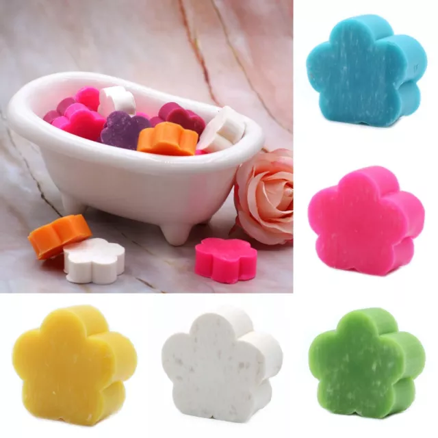 Pack Of 10 Small Flower Shaped Guest Soaps - 25g Each Bar - Travel Hotel B&B