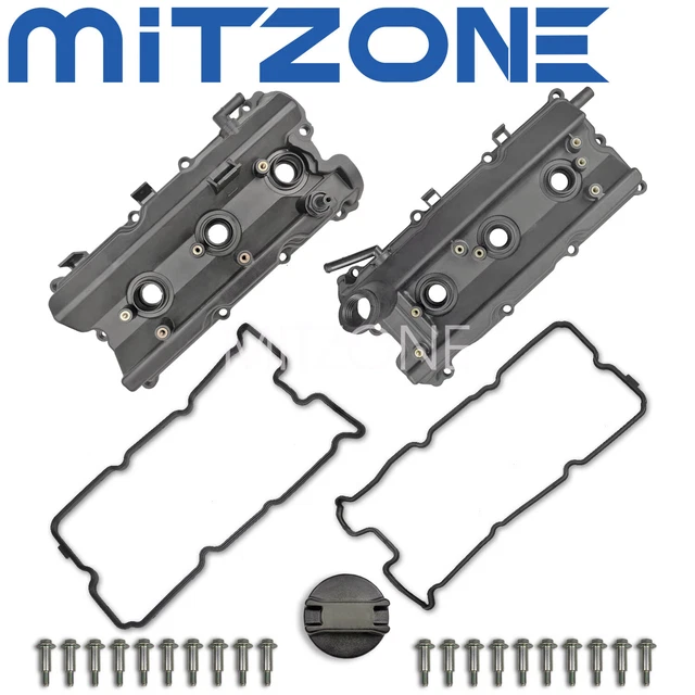 2PCS VALVE COVER Set w/ Gasket & Cap for 03-07 Infiniti FX35 G35 M35 Nissan 350Z
