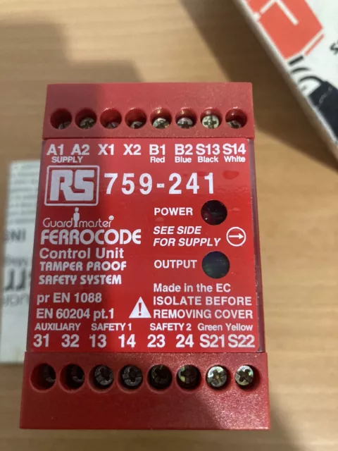 RS Guardmaster Ferrocode Safety Control Unit 759-241, 02068, FCU Mag Relay