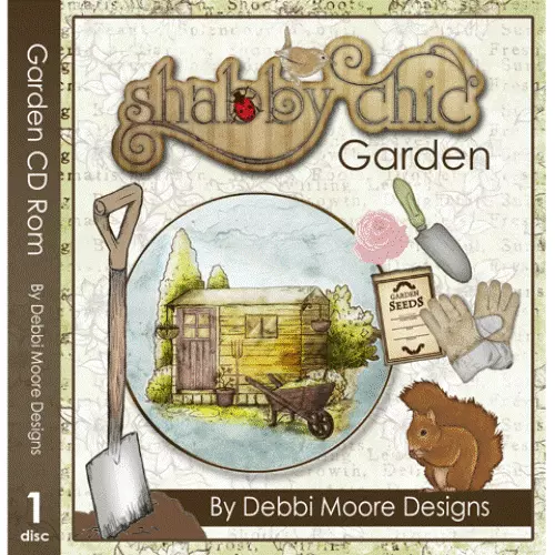 1 x Debbi Moore Designs Shabby Chic Garden CD Rom (294999)
