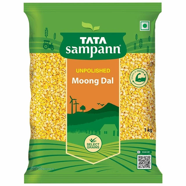 Tata Sampann Rozzo Moong Dal Split 1kg Caduta Lentils Grammi