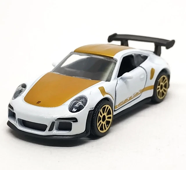 Miniature 1:18 Porsche 911 GT3 RS blanc avec bandes bleues 2024